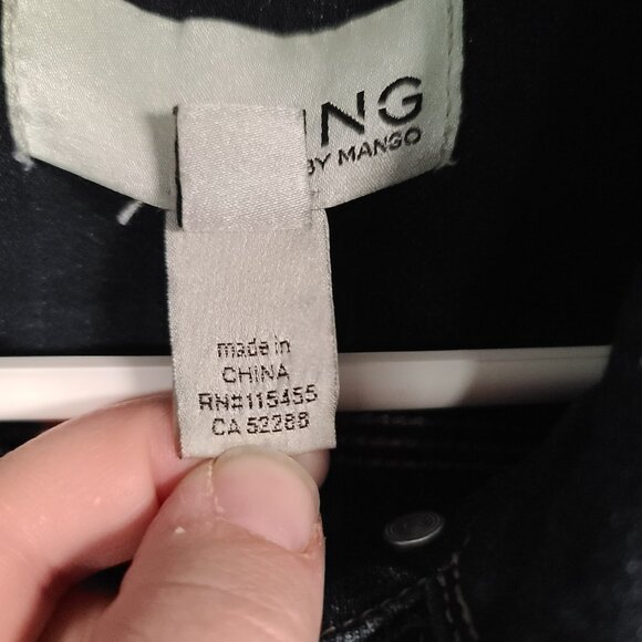 MNG by Mango Denim Dark Wash Classic Crop Jean jacket Size XL - Picture 8 of 13